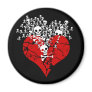 Broken Heart with Skulls Fridge Magnets