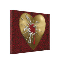 Broken Heart Wrapped Canvas Gallery Wrap Canvas