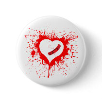 Broken Hearted...again Pinback Buttons
