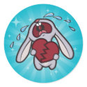 Broken Hearted Bunny with Blue Starburst stickers