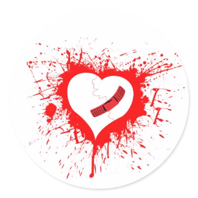 Broken Hearted Sticker by RAWRoutloud