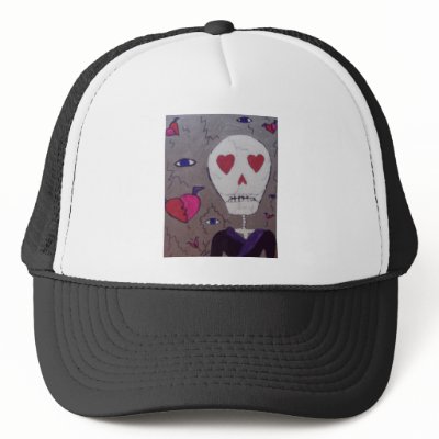 Broken hearts and Grimm Trucker Hat by loudesigns