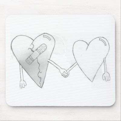 broken hearts do mend mousepads by kylerstark