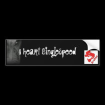 Broken I heart Singlespeed Bumper Sticker bumper stickers