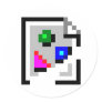 Broken Image Round Sticker