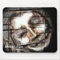 "Broken Man" Mousepad by tonypimages "Broken Man" Mousepad