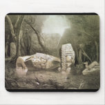 Broken Mayan idol at Copan, Guatemala Mouse Pad