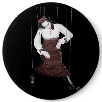 Broken Melody Button Round by jaeda_dewalt_art Broken Melody Button Round