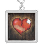 Broken/Mending Heart-sterling silver necklace