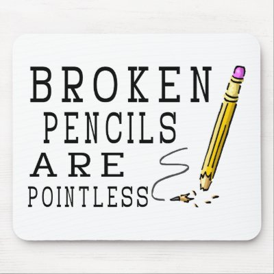 Broken Pencils Mousepads by funnybizness