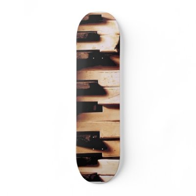 broken piano keys skate decks by torturedartist101