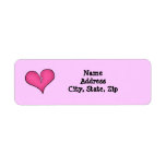 Broken pink heart anti Valentine's day Custom Return Address Labels