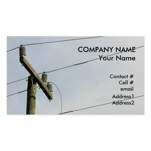 broken power line business cards (front side)
