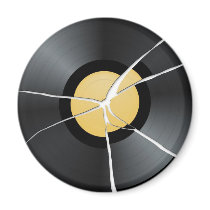 Broken Record Refrigerator Magnet