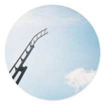 Broken Rollercoaster Round Sticker