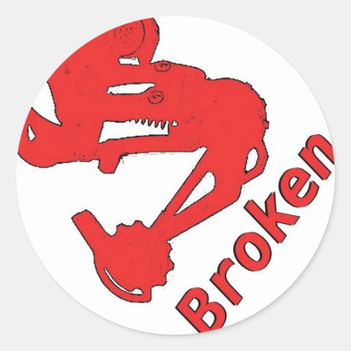 Broken Sticker Zazzle