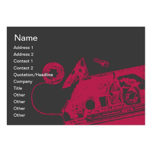 Broken Tape - Chubby Business Card Template (front side)