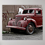 Broken Truck Front Windshield Poster
