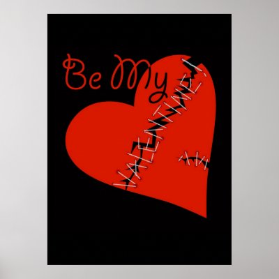 Broken Valentine&#39;s heart Poster by Olesha. Red broken Valentine's heart