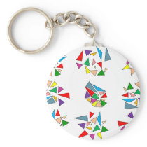 Broken vitreaux key chain