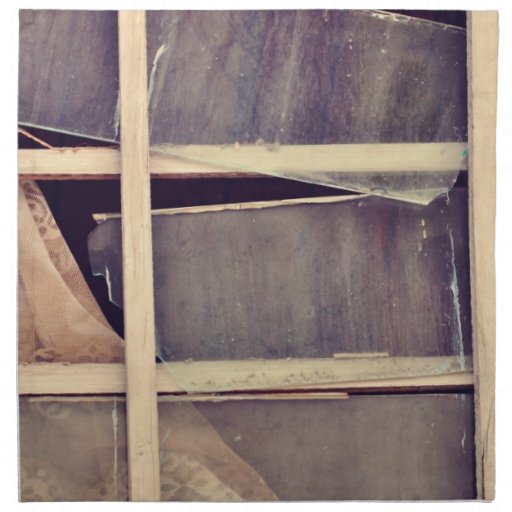 Broken window printed napkin 