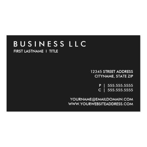 BROKER (mod squares) Business Card Templates (back side)