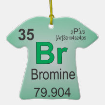 Bromine Individual Element of the Periodic Table Christmas Ornament