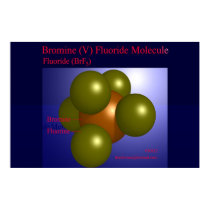 Bromine (V) Fluoride Molecule (print)