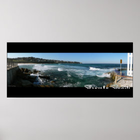 Bronte Beach, Sydney Panorama Poster - Customized print