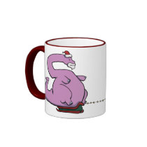 Brontosaurus Santa Mug by LindsayDurbin Brontosaurus Santa Mug