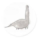 Brontosaurus Round Stickers