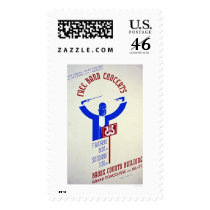 Bronx Band Concert 1940 WPA Postage