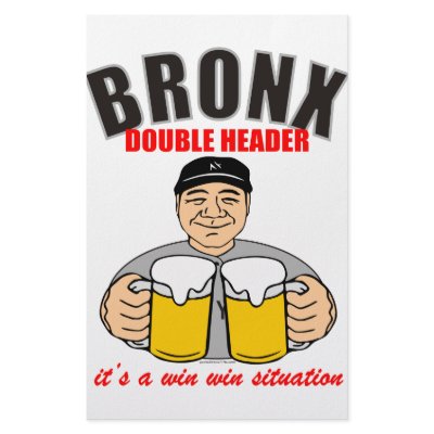 BRONX DOUBLE HEADER CUSTOMIZED STATIONERY by pantsdownshirtscom