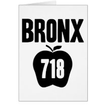 Bronx With Big Apple & 718 Area Code Cutout cards by birdy27 Bronx With Big Apple & 718 Area Code Cutout cards