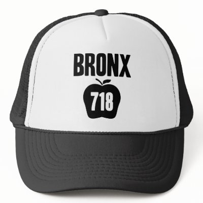 Bronx With Big Apple & 718 Area Code Cutout Hats by birdy27