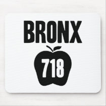 Bronx With Big Apple & 718 Area Code Cutout Mousepad