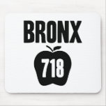 Bronx With Big Apple &amp; 718 Area Code Cutout Mousepad