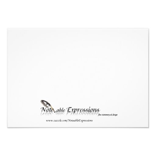 Bronze Art Deco Peacock and Floral Accomodations Personalized Invites