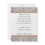 Bronze Butterfly and Brown Fish on Ecru Background Personalized Announcement