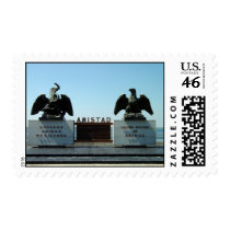 Bronze Eagles on top Amistad Dam postage