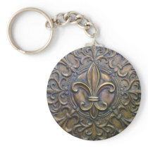 Bronze Fleur D' Lis Key Chains