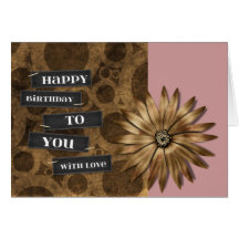Bronze Flower Card