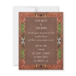 bronze green abstract wedding invitations