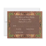 bronze green abstract wedding invitations