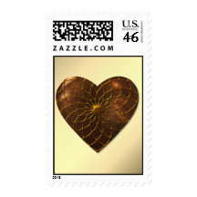 Bronze Heart Postage Stamp