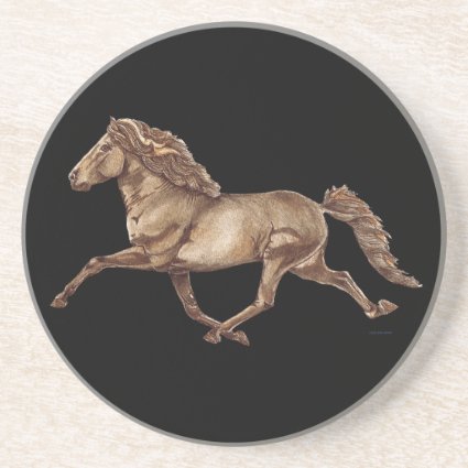 Bronze Icelandic Horse Drink Coaster