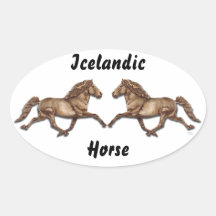 Bronze Icelandic Oval Sticker
