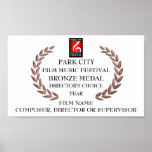 Bronze Medal Award Certificate Poster