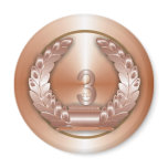 Bronze Medal Refrigerator Magnets