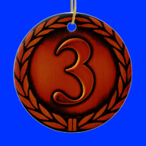bronze medal christmas tree ornaments